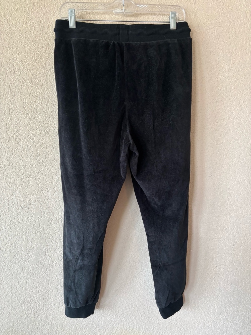 GAP Jogger Pants Womens Medium Black Velour Elastic Waist and Cuffs Athleisure - Picture 4 of 6